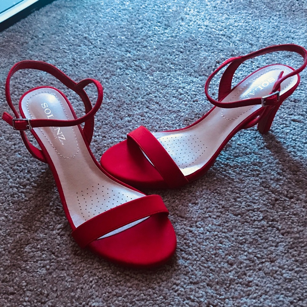red, heels